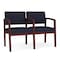 Lesro Lenox 2 Seat Tandem Seating W/ Arm, 44 in W 26 in L 31.5 in H LW2103 - alternate 1